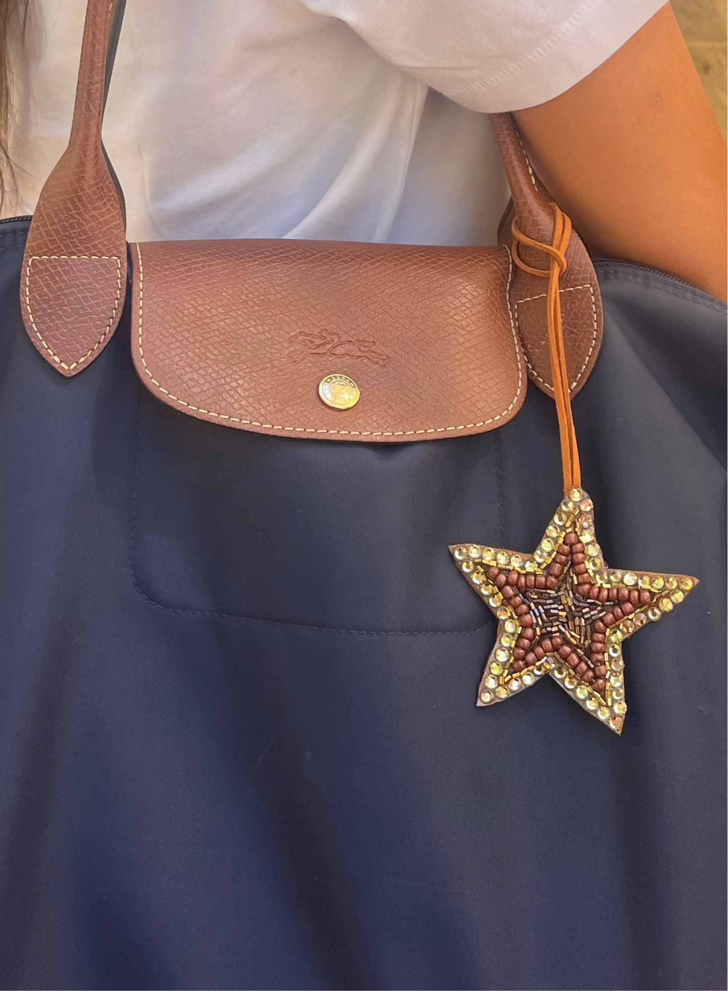 Brown Star Charm