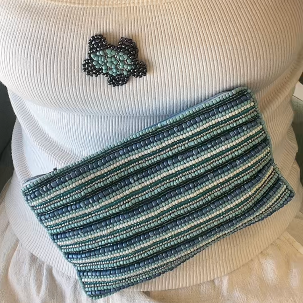 Blue Mimi Clutch